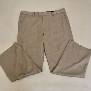 Kenneth Cole Reaction Dress Pants Mens 40x30 Brown Slacks Formal Work Polyester